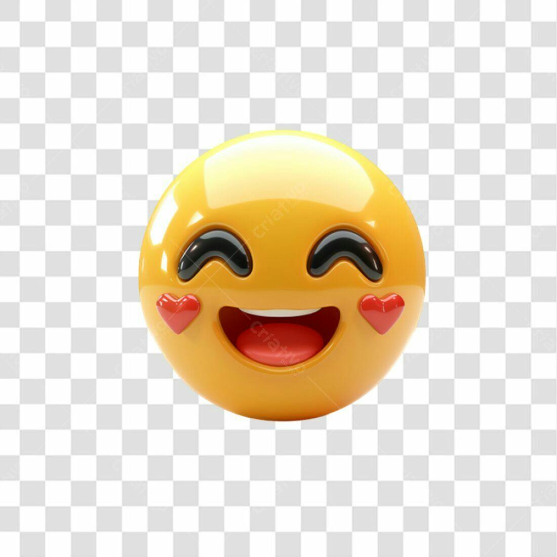 Emoticon apaixonado PNG com fundo transparente
