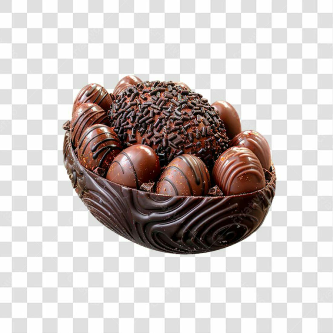 Imagem Ovo de Páscoa Chocolate PNG com fundo transparente