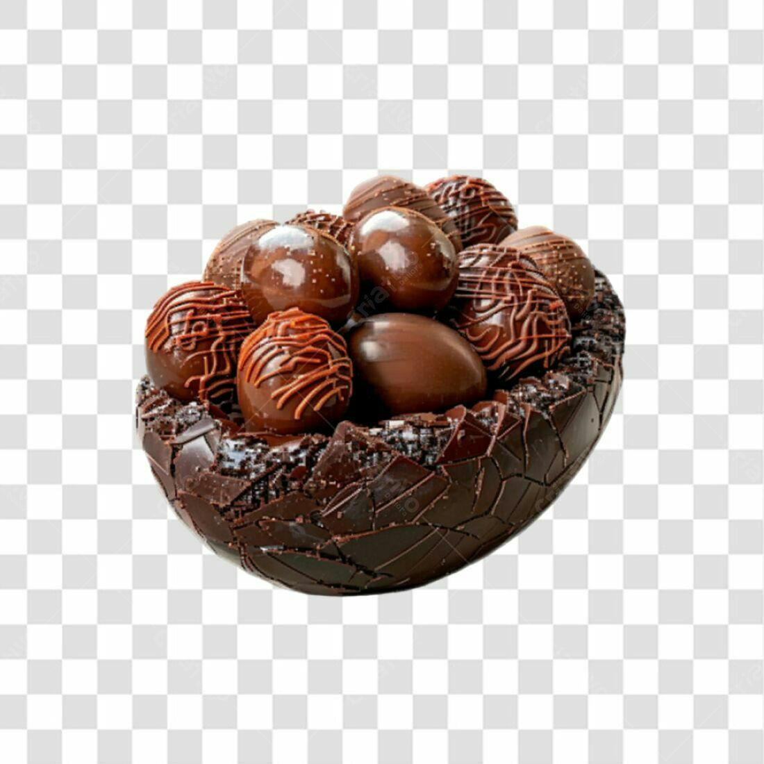Imagem Páscoa Ovos de Chocolate PNG com fundo transparente