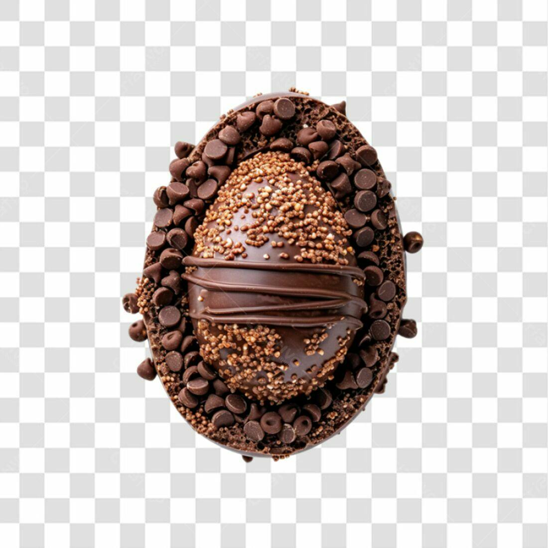 Icone Ovo de Páscoa Chocolate PNG com fundo transparente