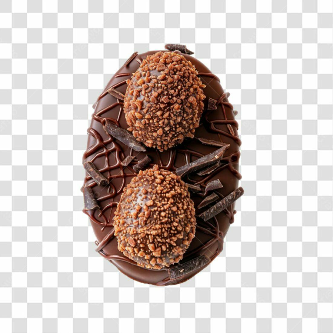 Icone Ovo de Páscoa Chocolate PNG com fundo transparente