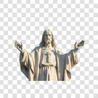 Estátua 3d jesus png transparente
