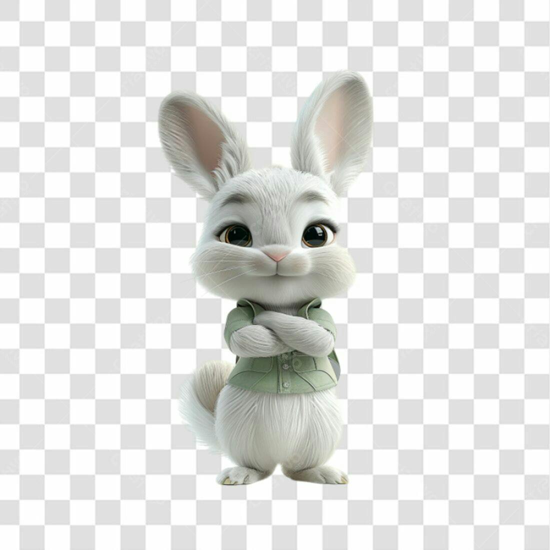 Icone Coelho estilo Cartoon PNG com fundo transparente