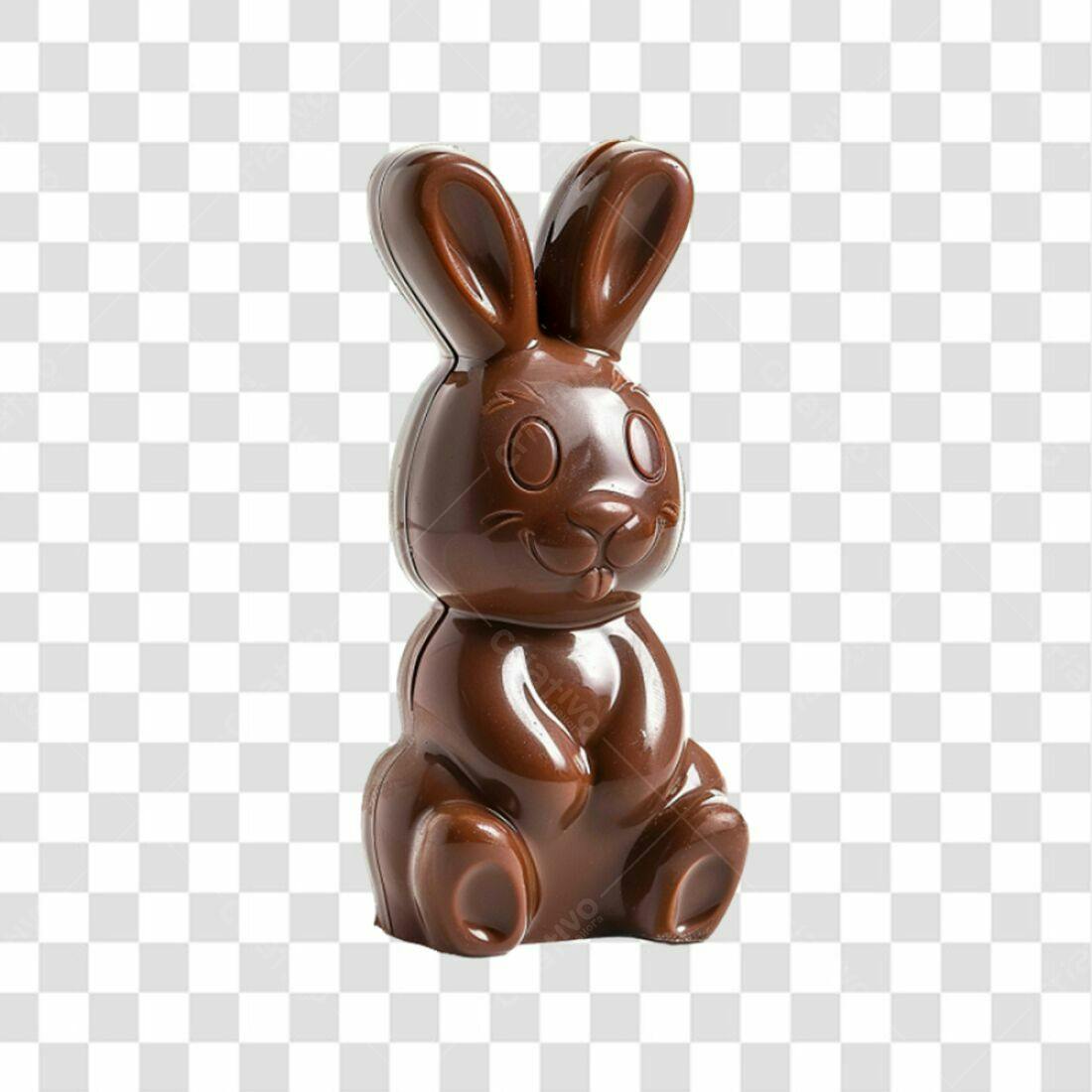 Icone Páscoa Coelho Chocolate PNG com fundo transparente