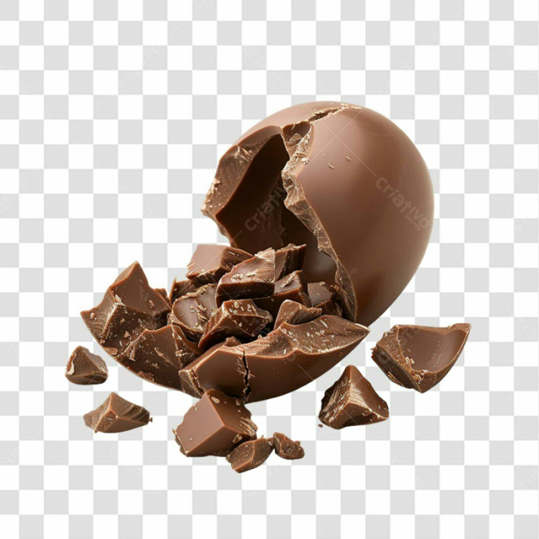 Icone Páscoa Ovo de Chocolate PNG com fundo transparente