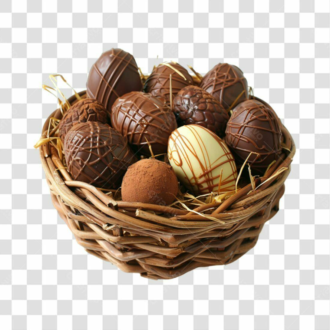 Imagem Páscoa Ovos de Chocolate PNG com fundo transparente