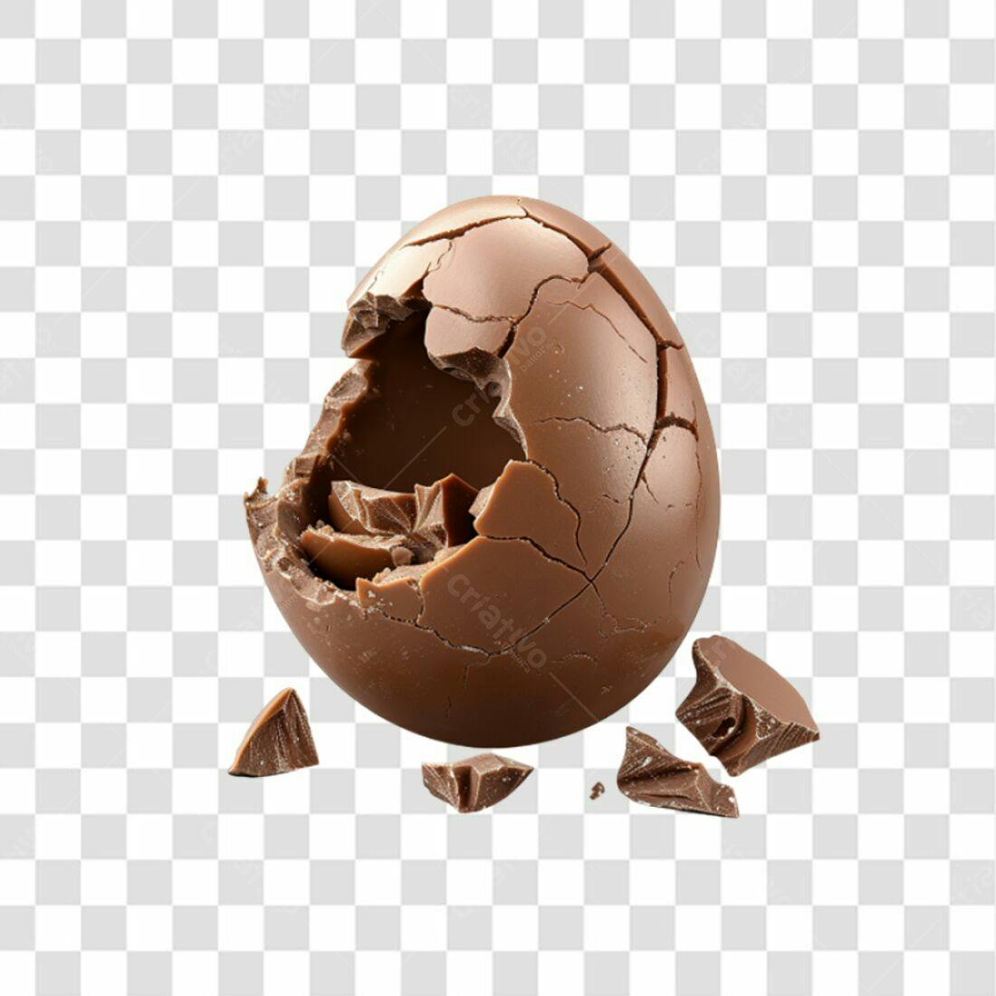 Icone Páscoa Ovo de Chocolate PNG com fundo transparente