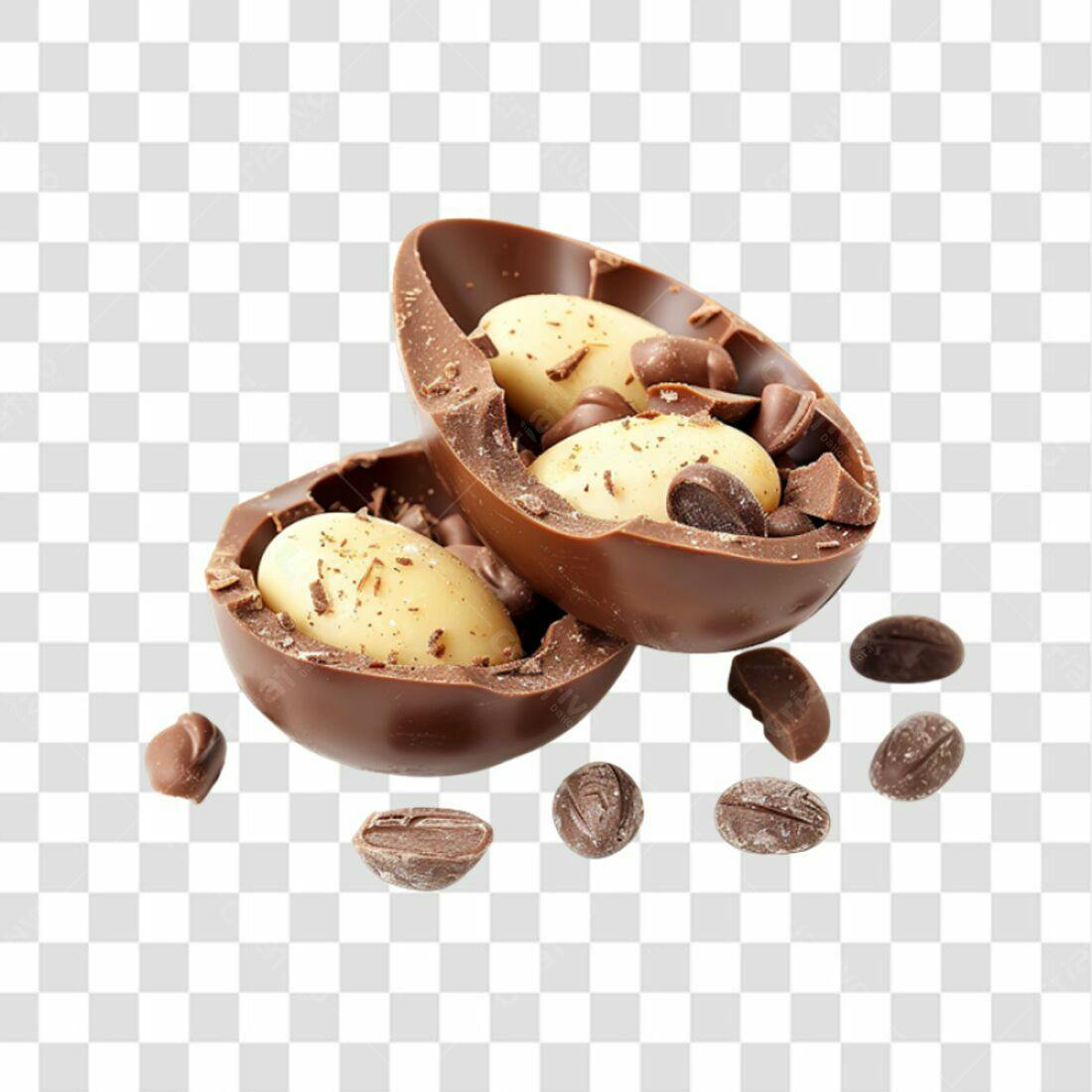 Icone Páscoa Ovos de Chocolate PNG com fundo transparente