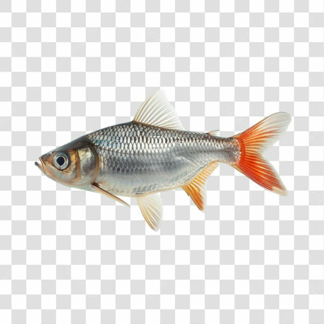 Icone Peixe Prata e Laranja PNG com fundo transparente