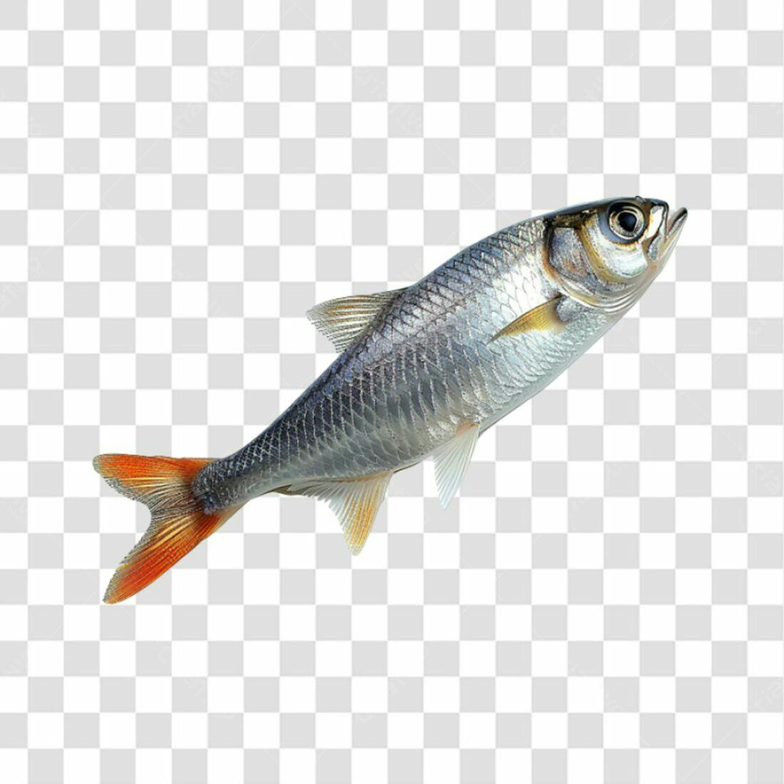 Icone Peixe Prateado PNG com fundo transparente