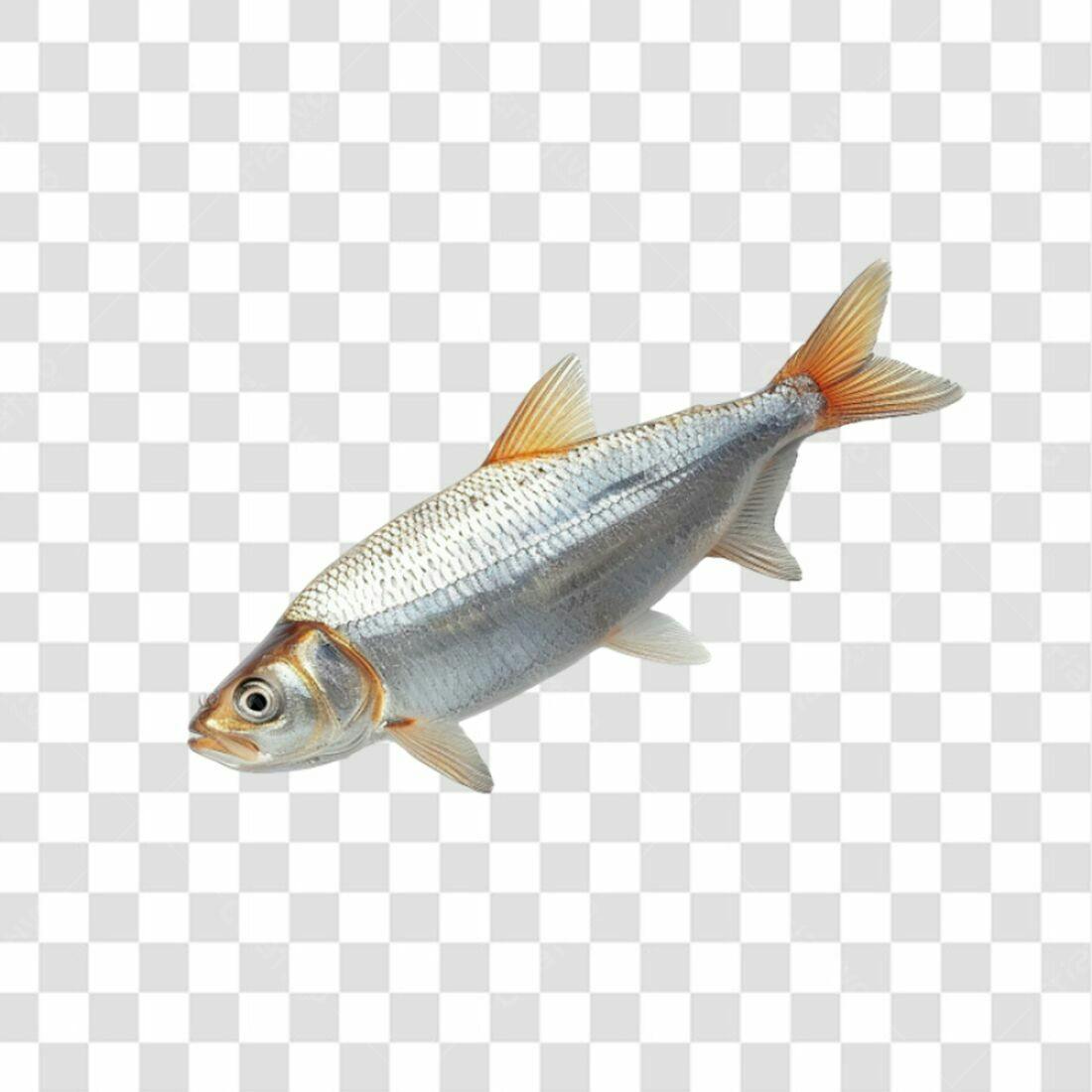 Icone Peixe Prata PNG com fundo transparente