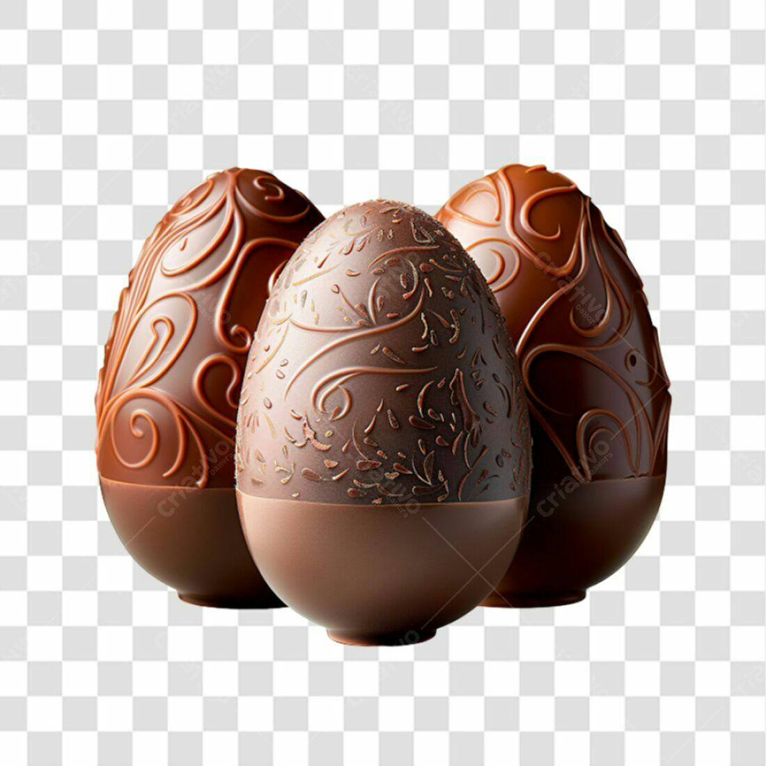 Icone Páscoa Ovos de Chocolate Marrom PNG com fundo transparente