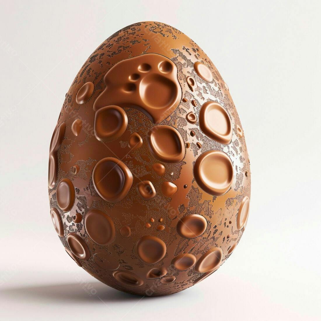 Ovo de chocolate artesanal marrom