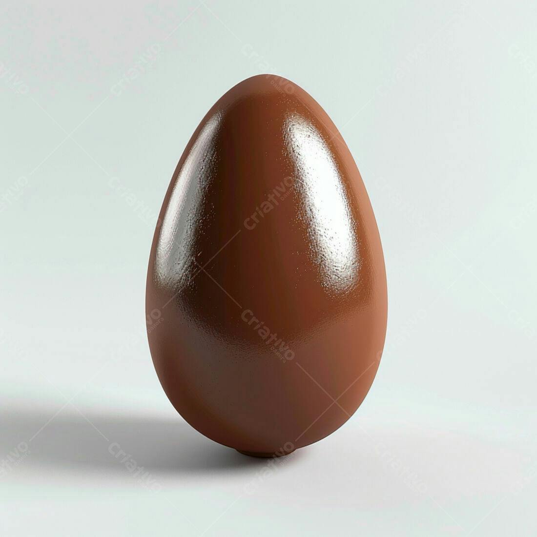 Ovo de chocolate marrom brilhante