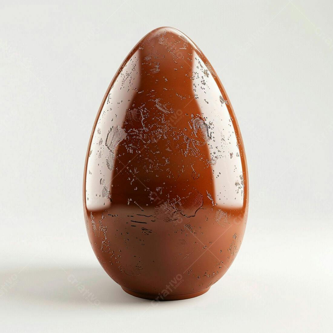 Ovo de chocolate marrom texturado