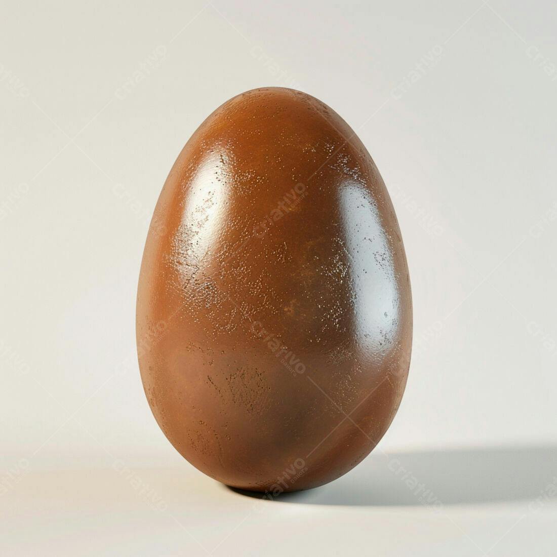 Ovo de chocolate marrom texturado