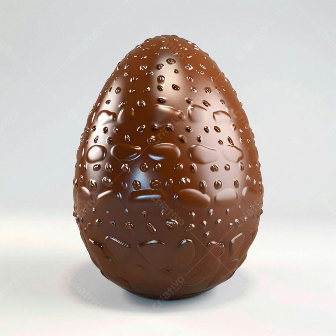 Ovo de chocolate marrom com textura