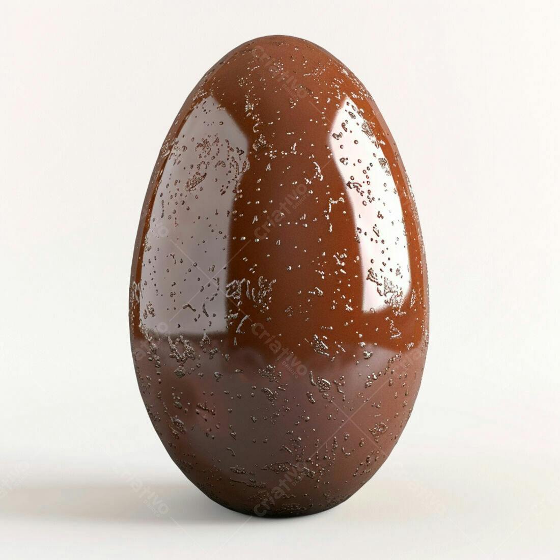 Ovo de chocolate marrom texturado