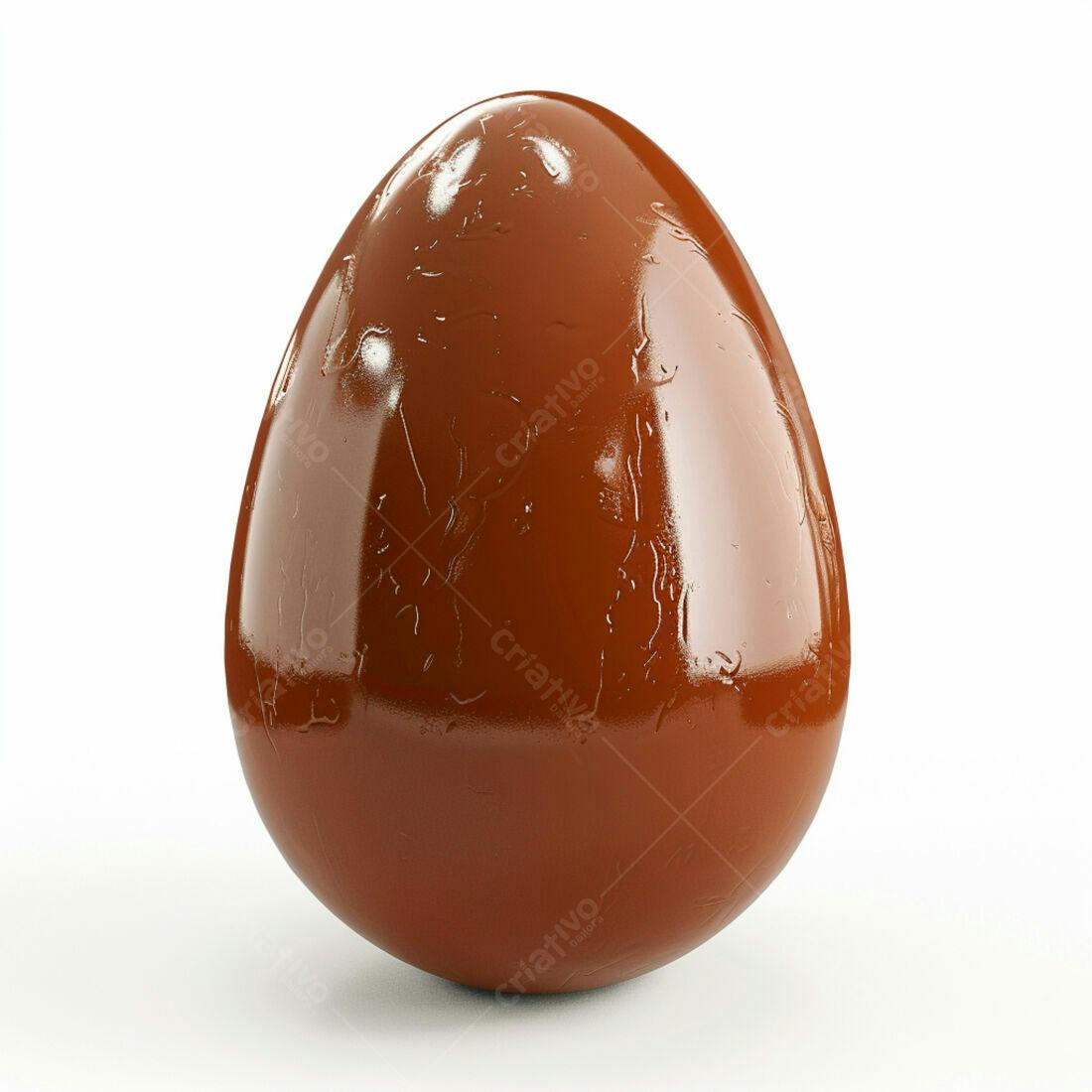 Ovo de chocolate marrom brilhante