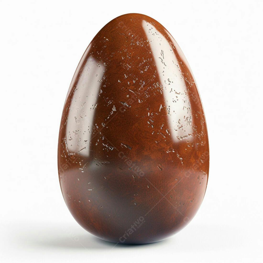 Ovo de chocolate marrom texturado