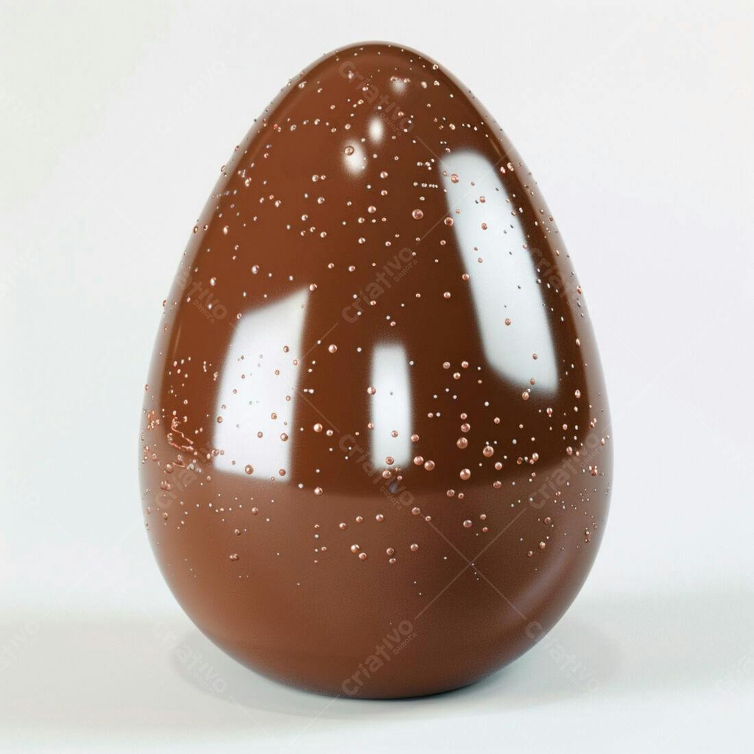 Ovo de Chocolate Marrom com Gotas