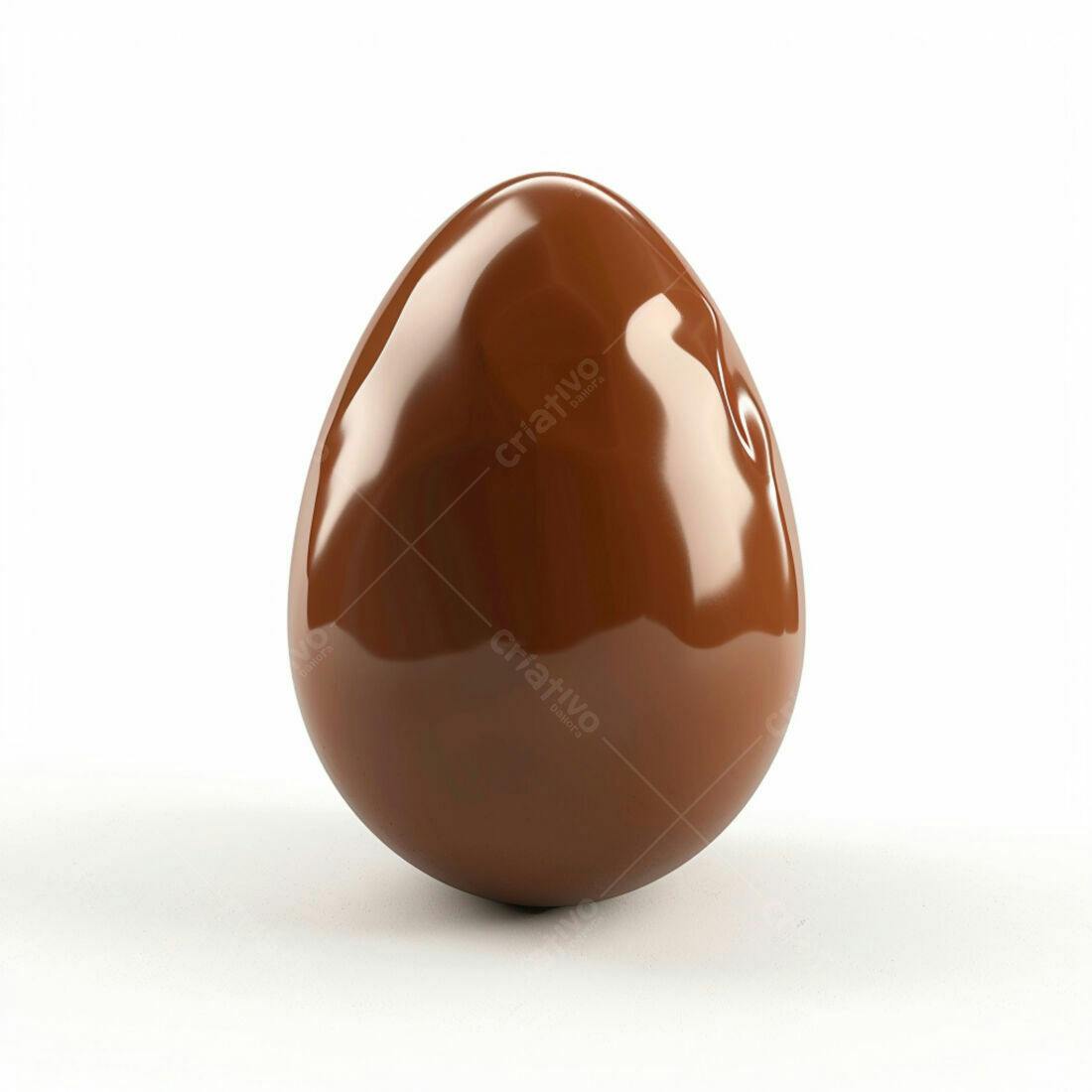 Ovo de chocolate marrom brilhante