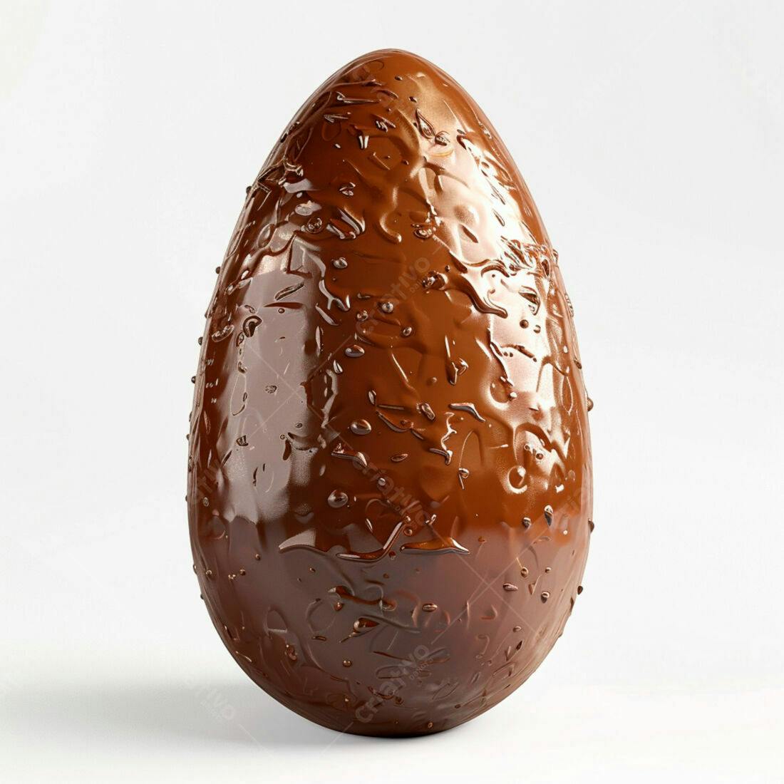 Ovo de chocolate marrom cobertura irregular