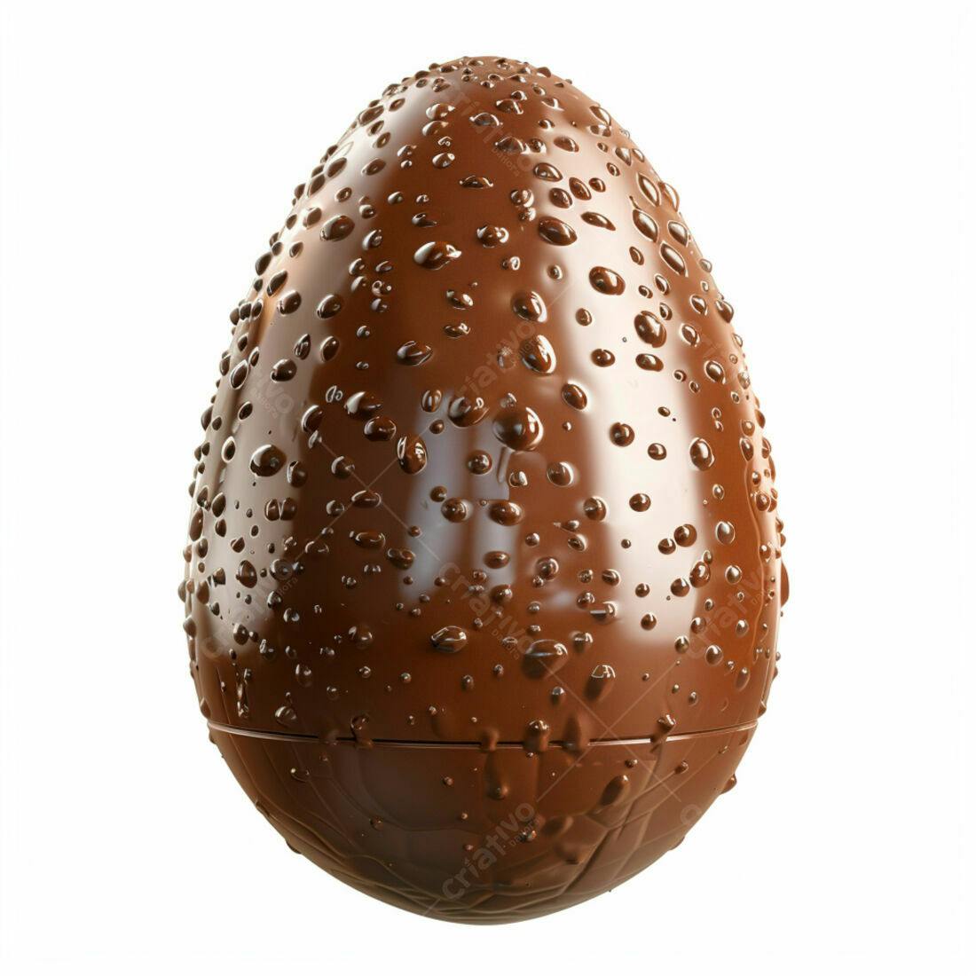 Ovo de Chocolate com Gotas Marrom Escuro
