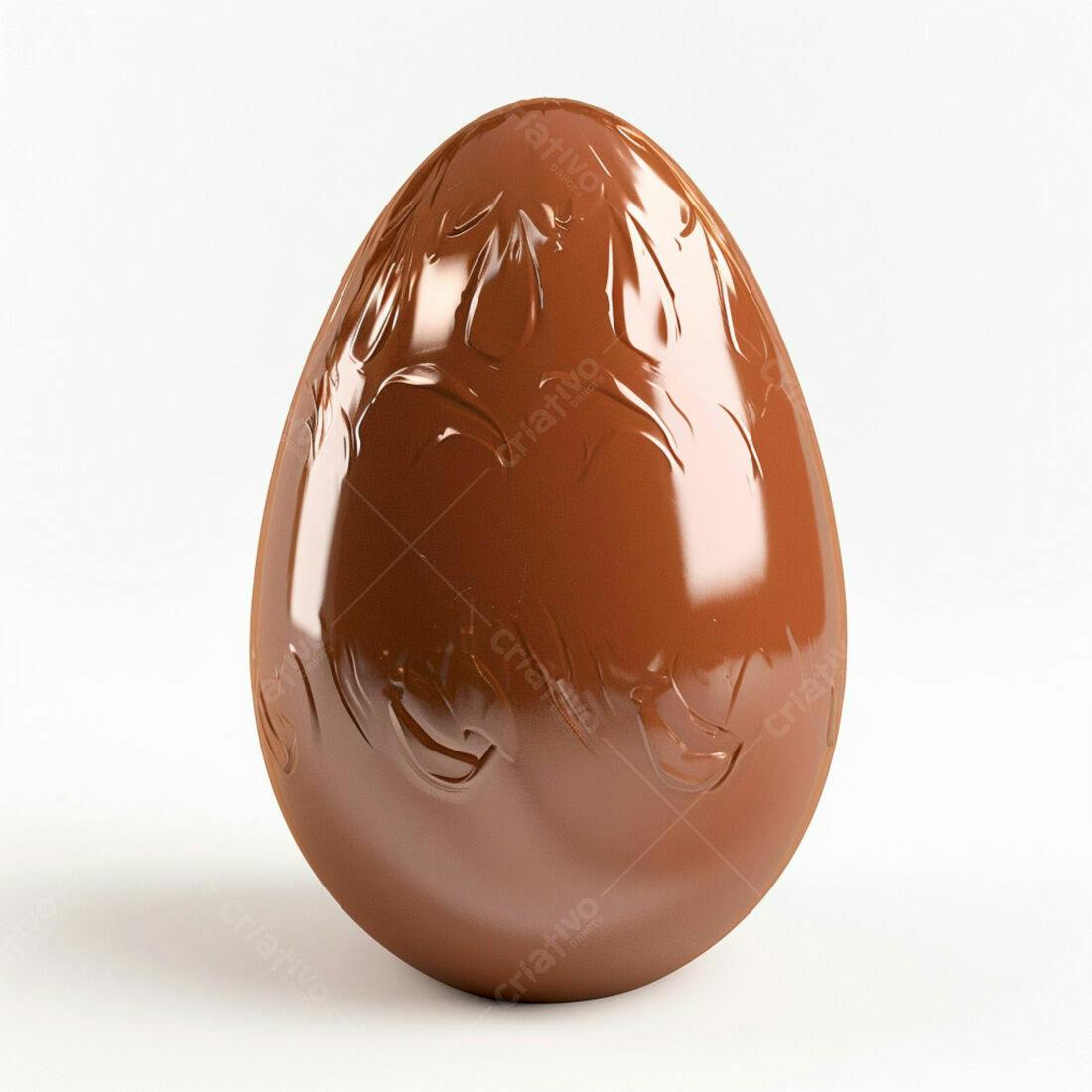 Ovo de chocolate marrom brilhante