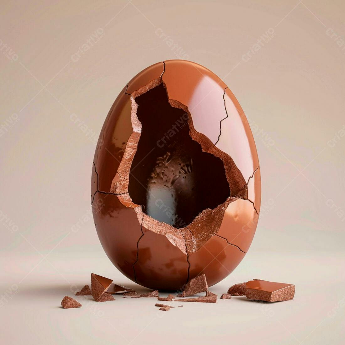 Ovo de Chocolate Quebrado Páscoa