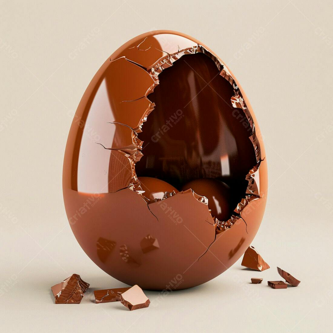 Ovo de Chocolate Quebrado Páscoa
