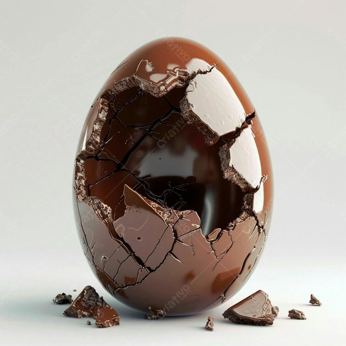 Ovo de Chocolate Quebrado Páscoa