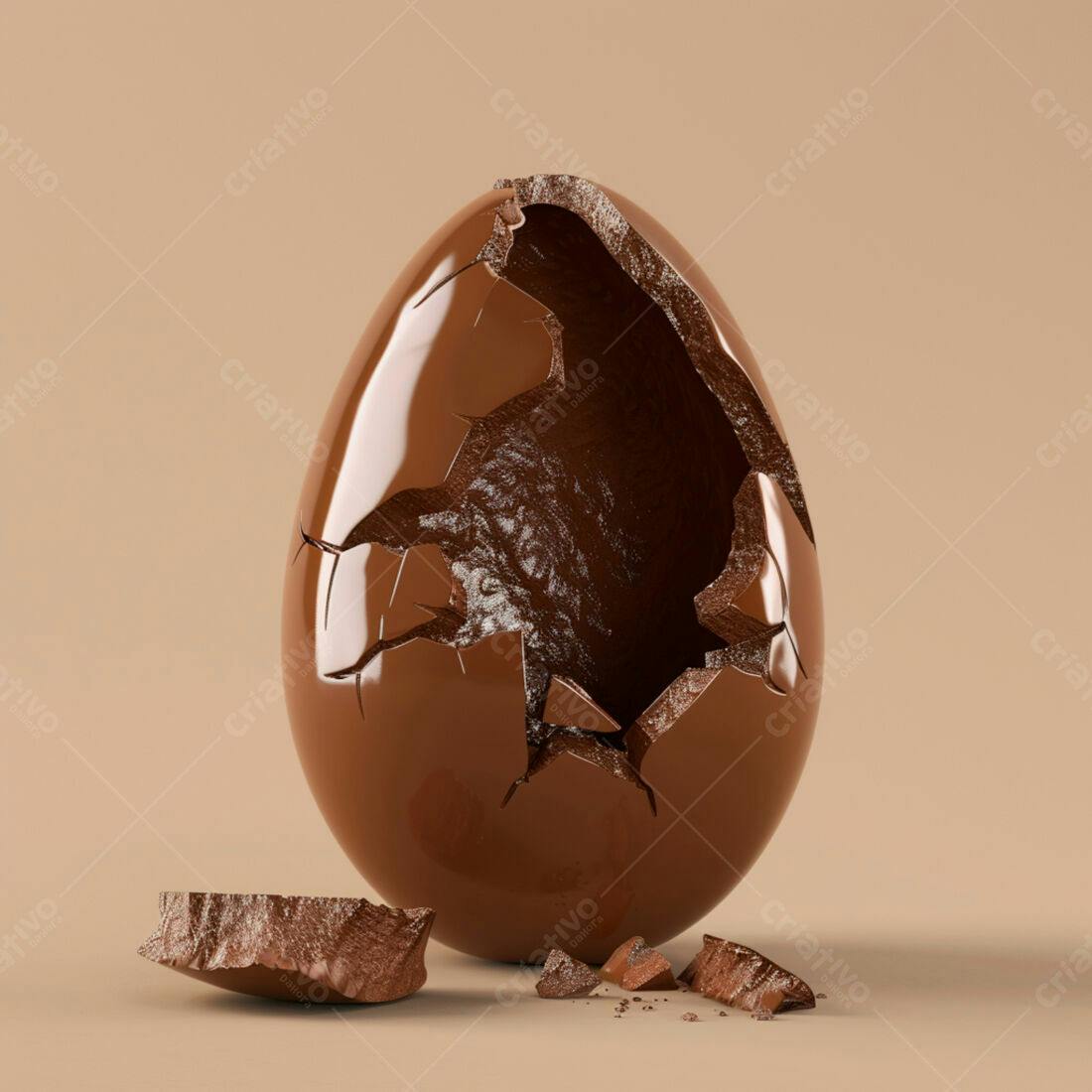 Ovo de Chocolate Quebrado Páscoa
