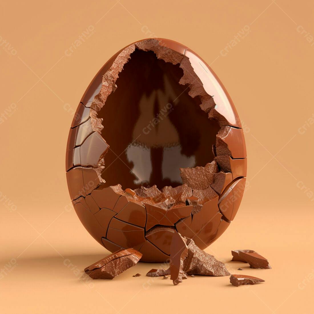 Ovo de Chocolate Quebrado Páscoa