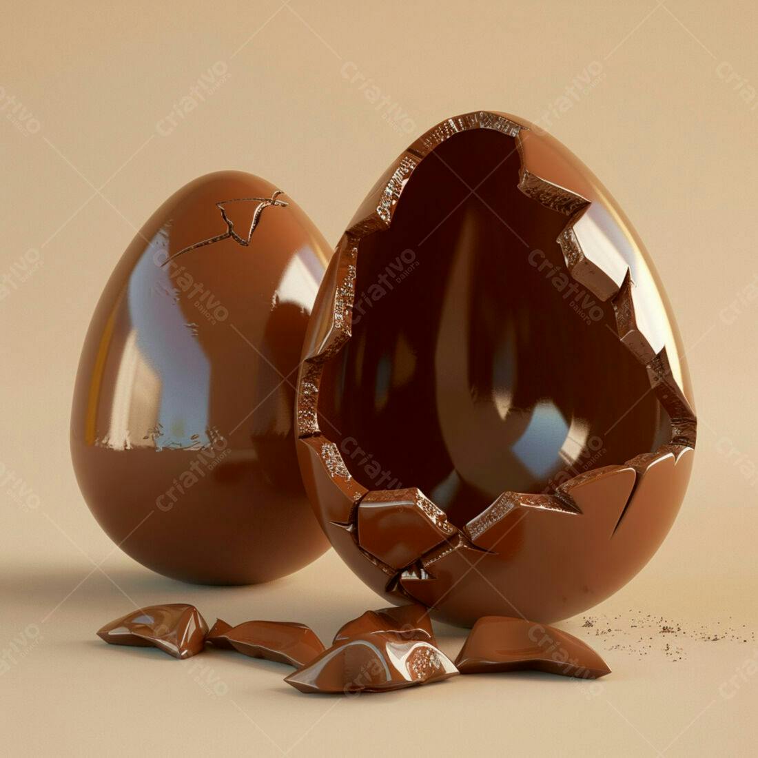 Ovo de Chocolate Quebrado Páscoa