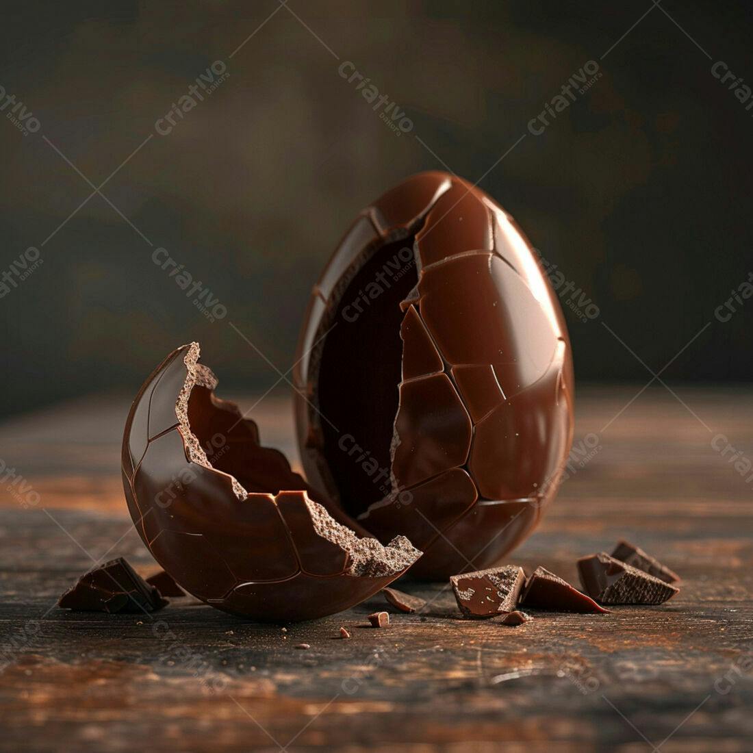 Ovo de Chocolate Partido Páscoa