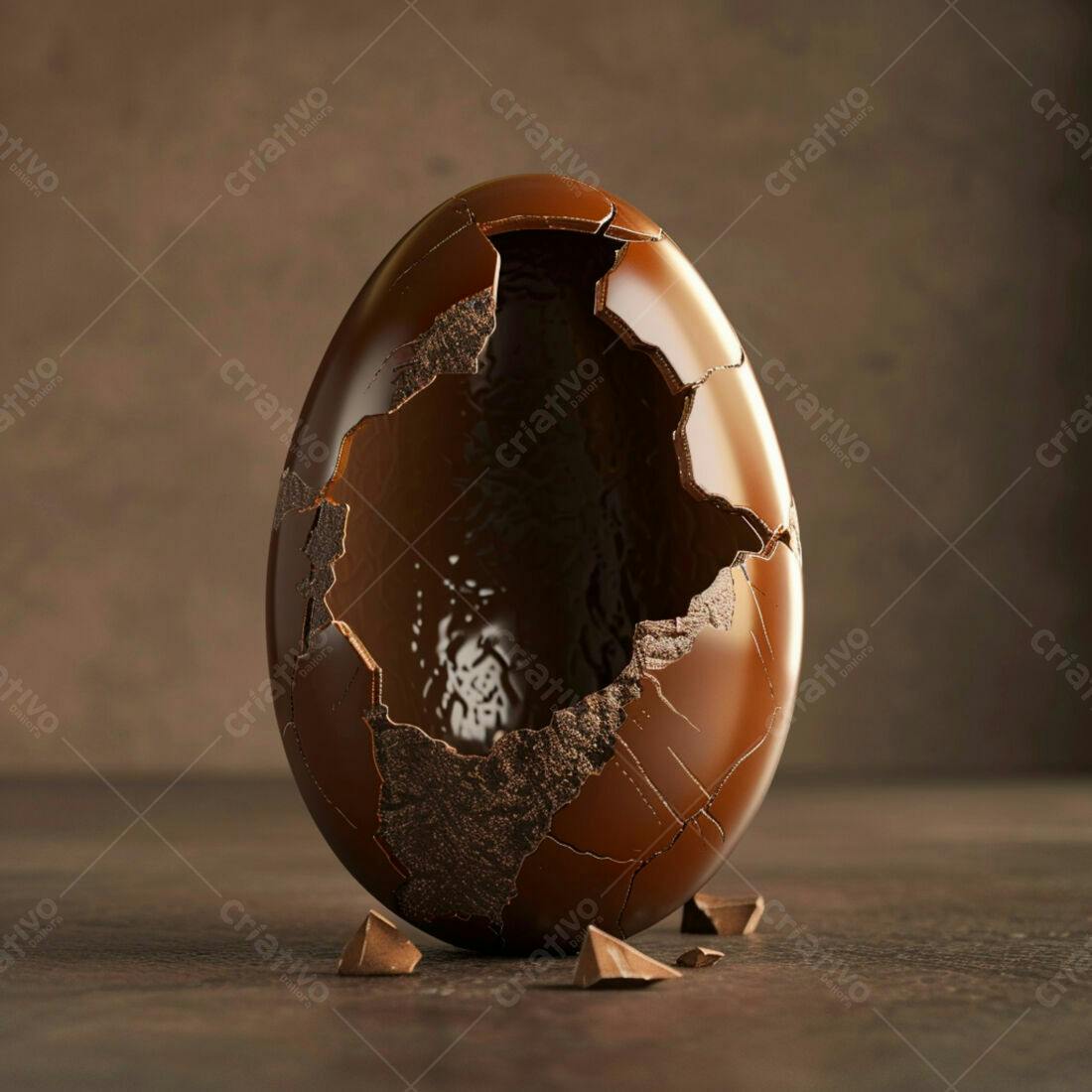 Ovo de Chocolate Quebrado Páscoa