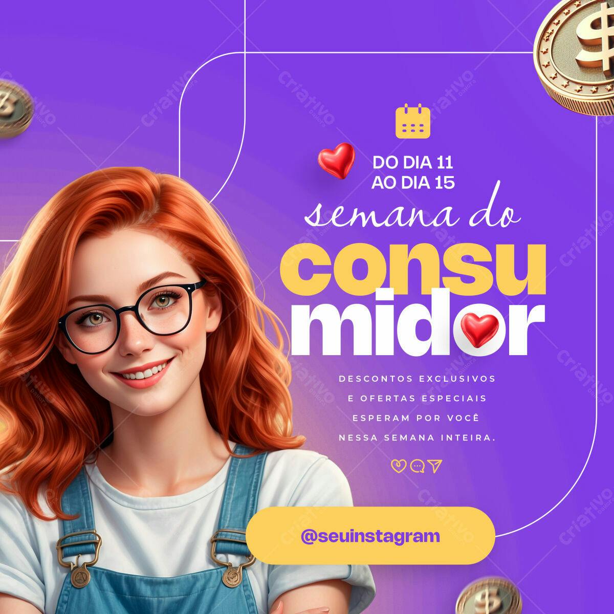 Post para Semana do Consumidor PSD Editável