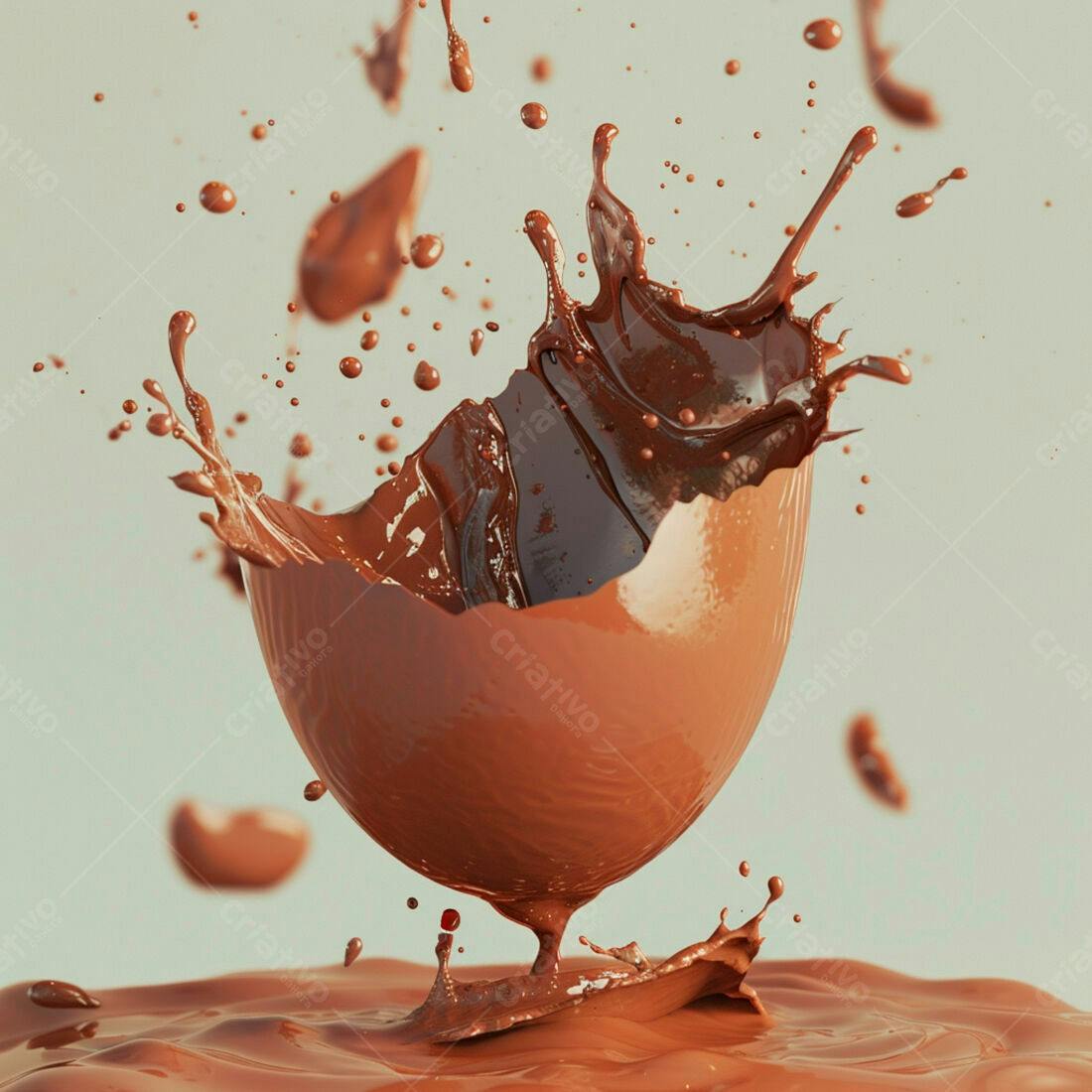 Explosão de chocolate derretido