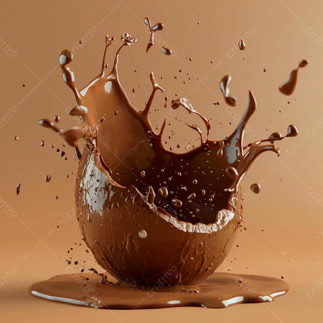 Explosão de chocolate derretido