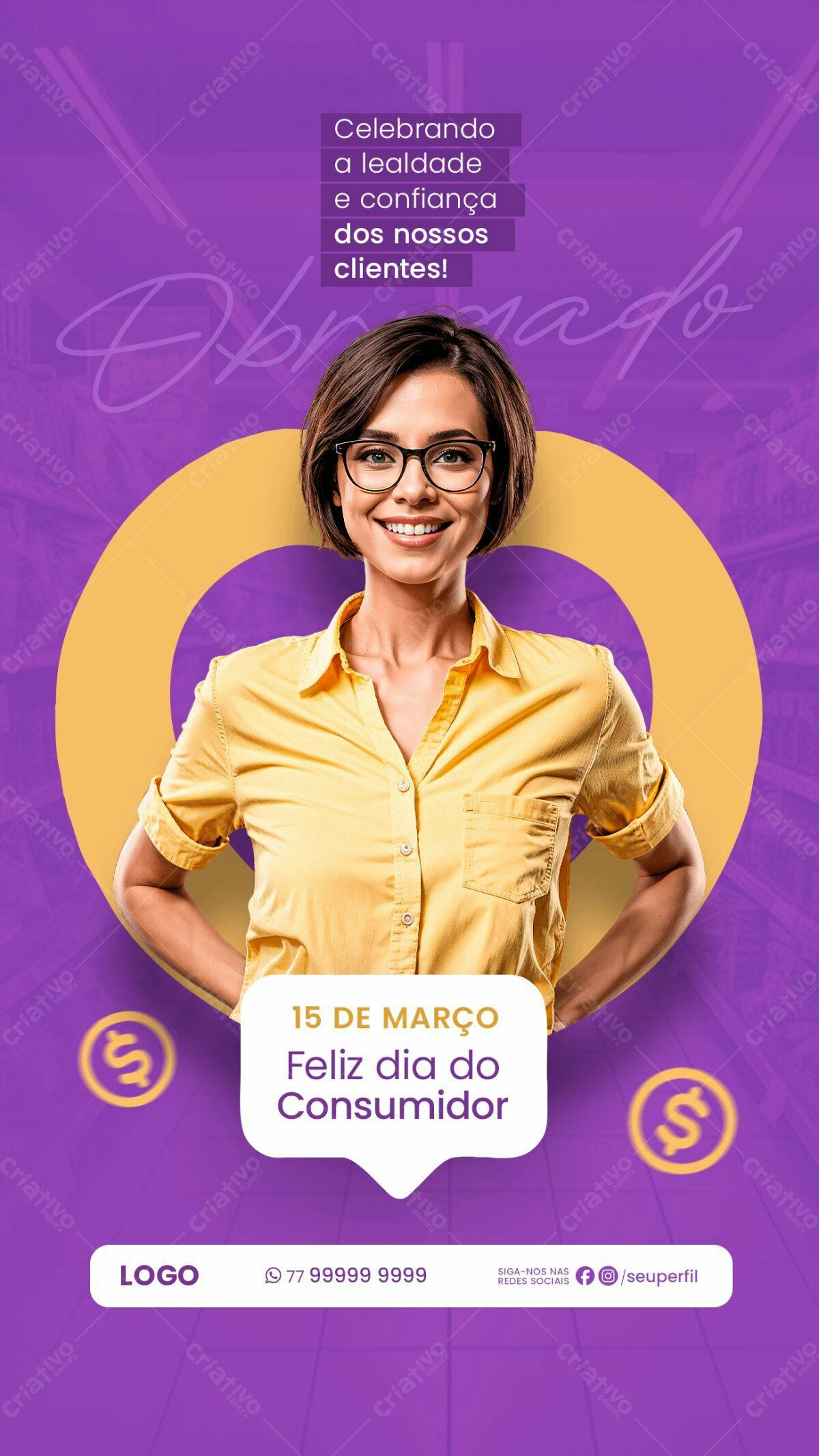 Flyer Dia do Consumidor PSD Editável