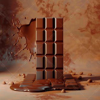 Barra de chocolate na vertical 16