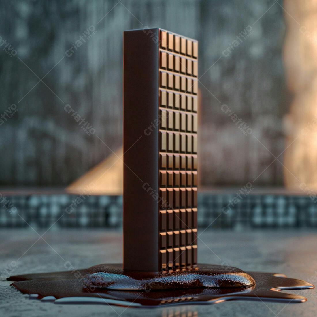 Barra de Chocolate Derretendo