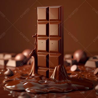 Barra de chocolate na vertical 40