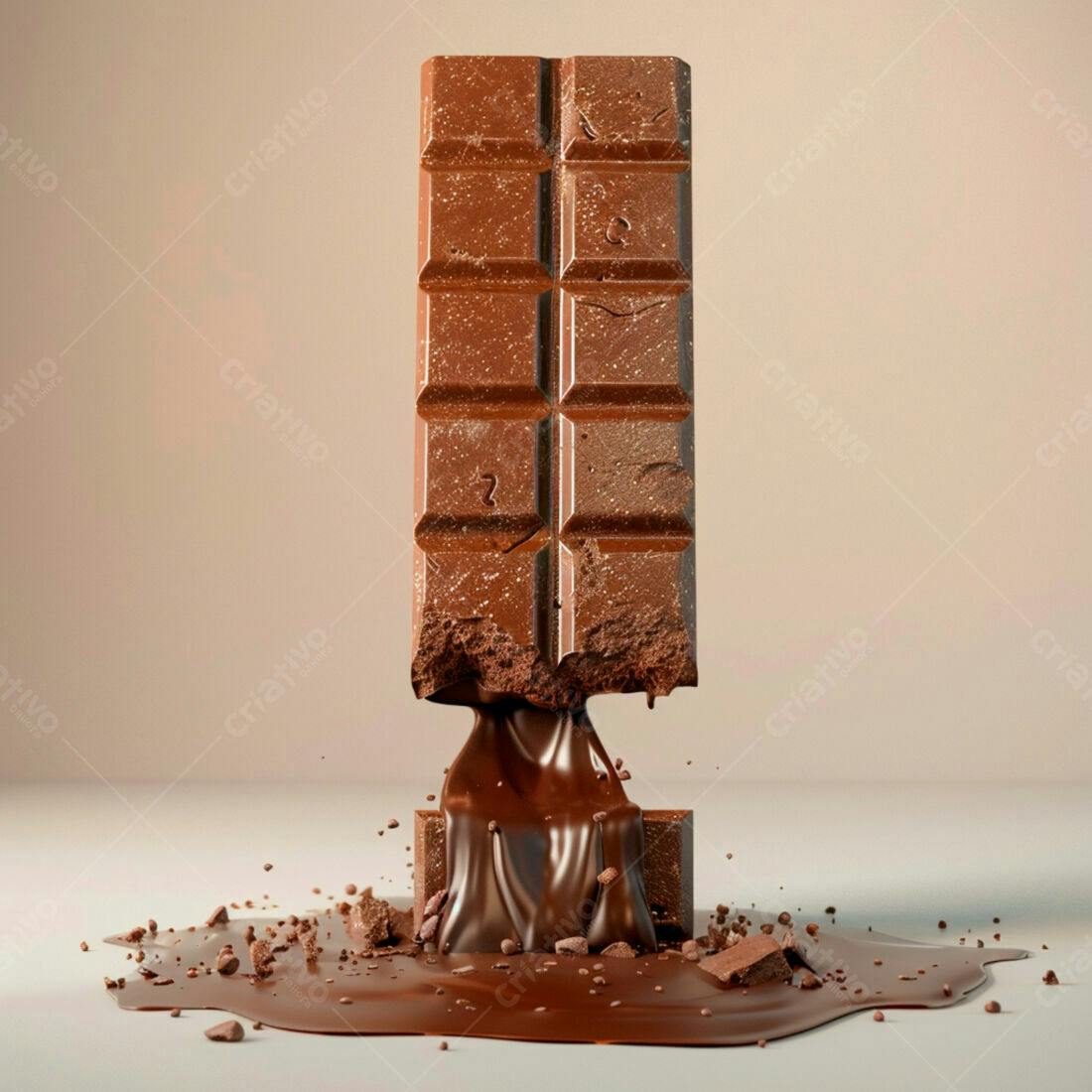 Barra de Chocolate Derretendo
