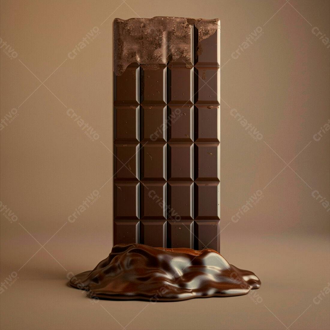 Barra de Chocolate Derretendo