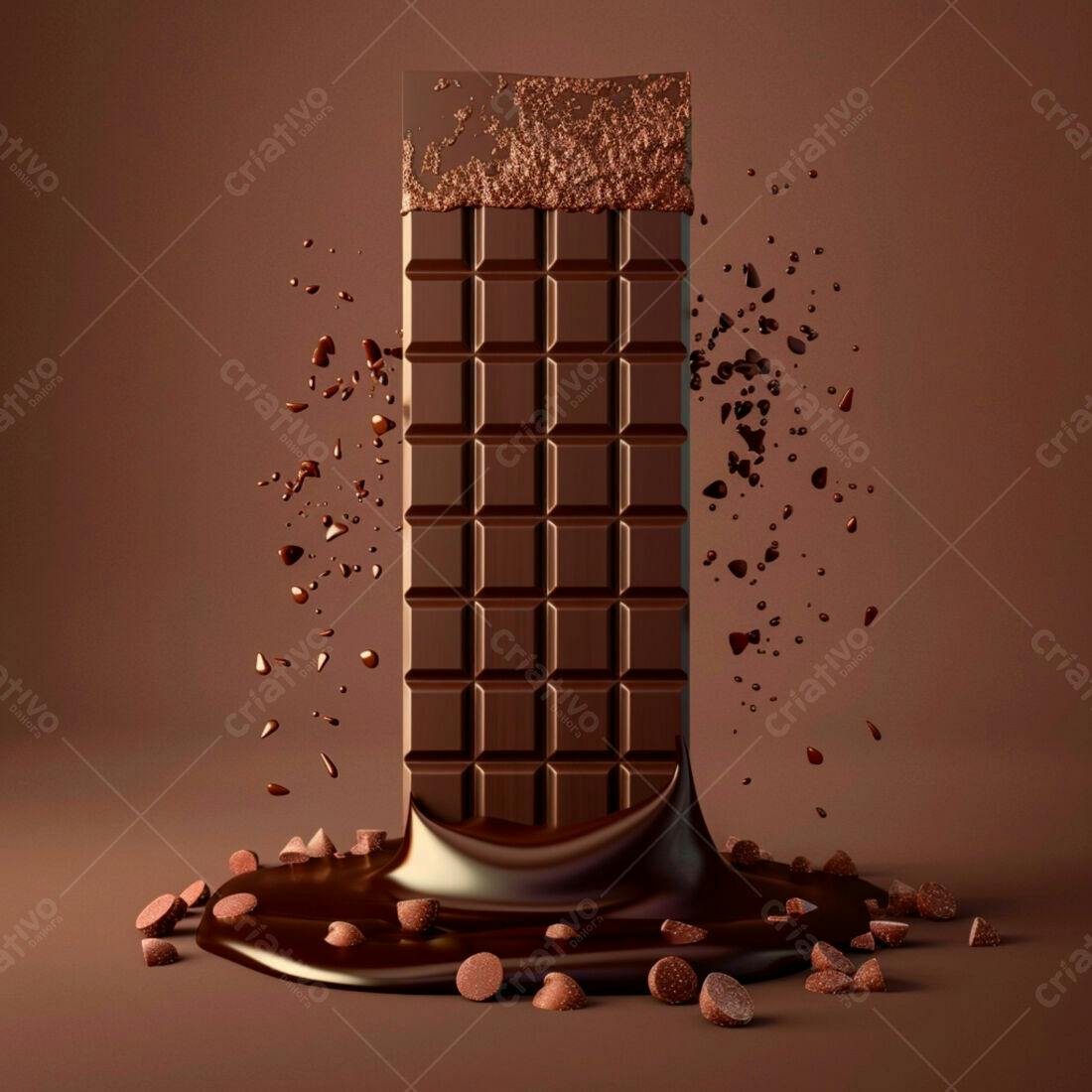 Barra de Chocolate Derretendo