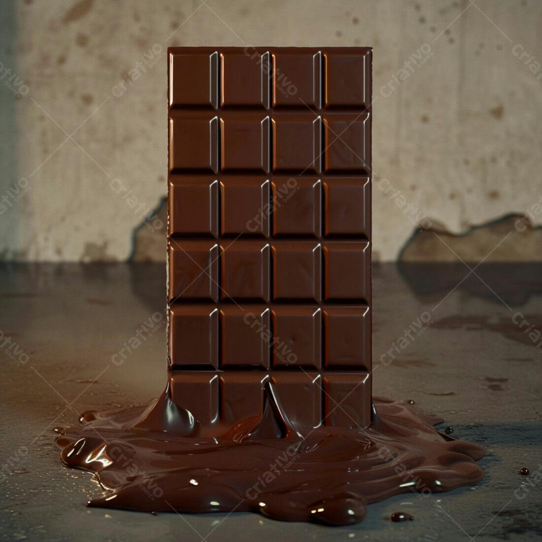 Barra de Chocolate Derretendo