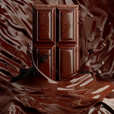 Barra de chocolate na vertical 75