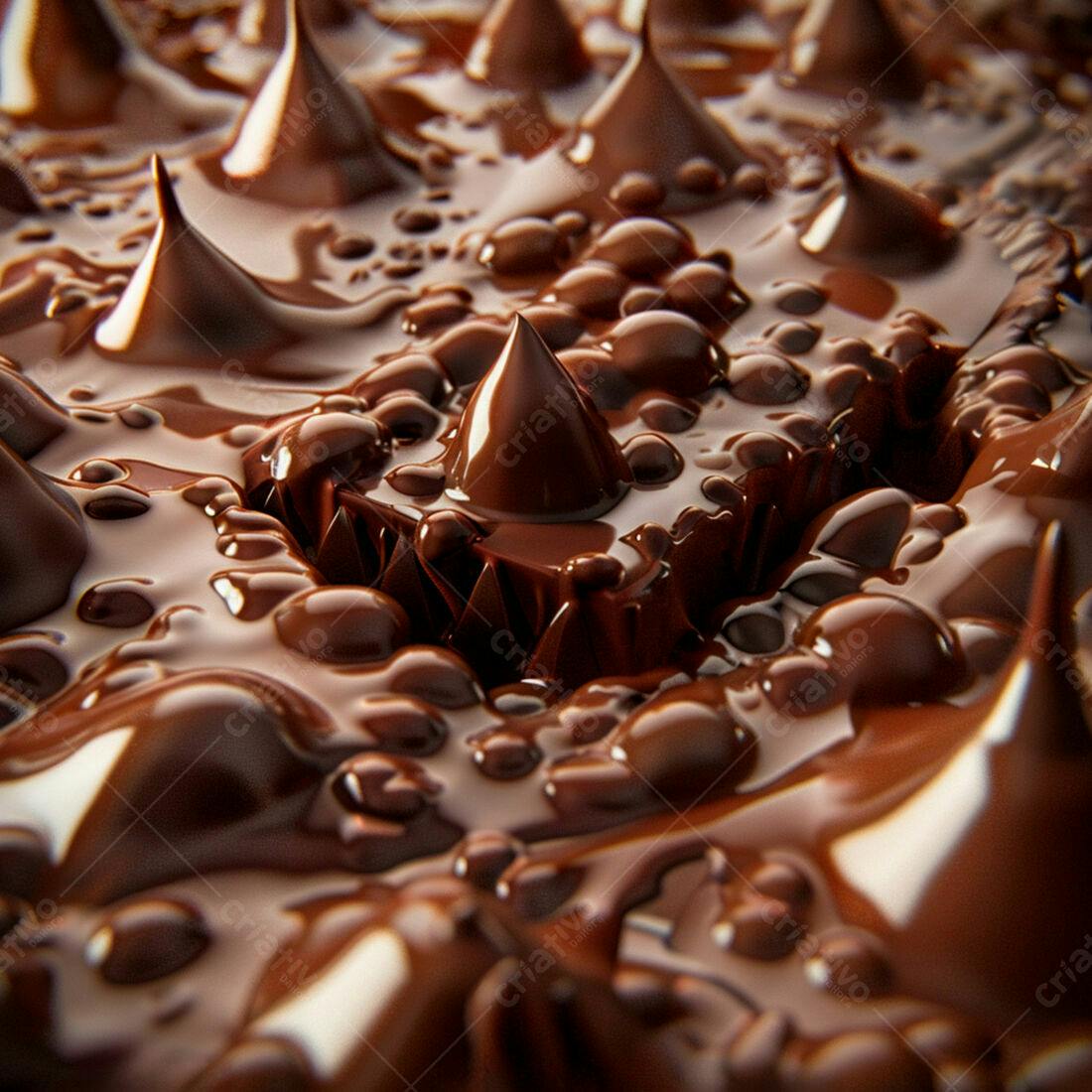 Chocolate derretido textura rica